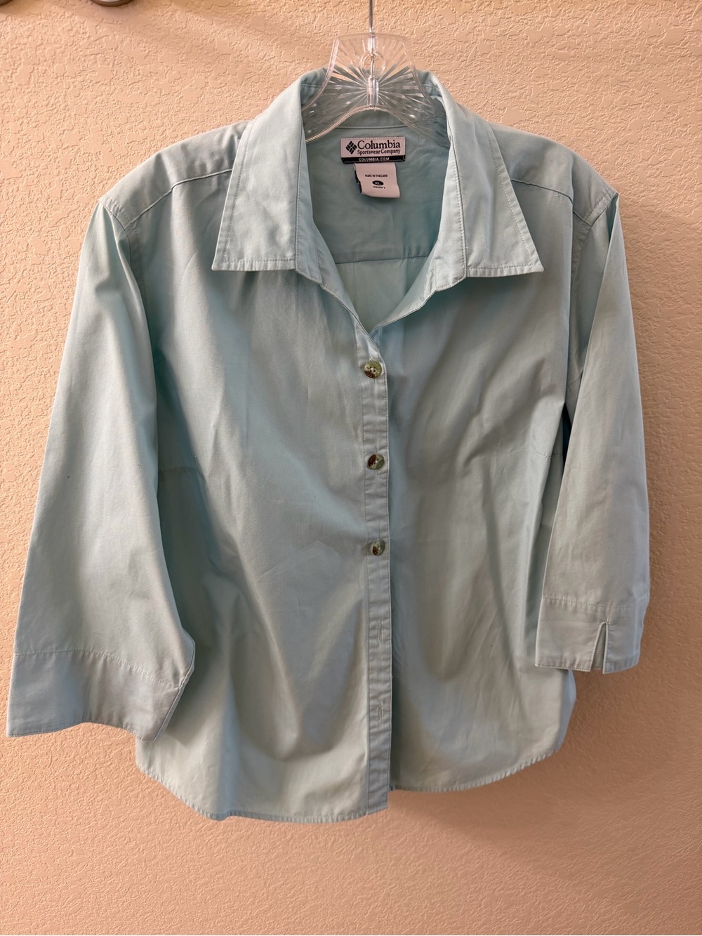 Columbia Women's Button-Up Shirt - Mint Blue